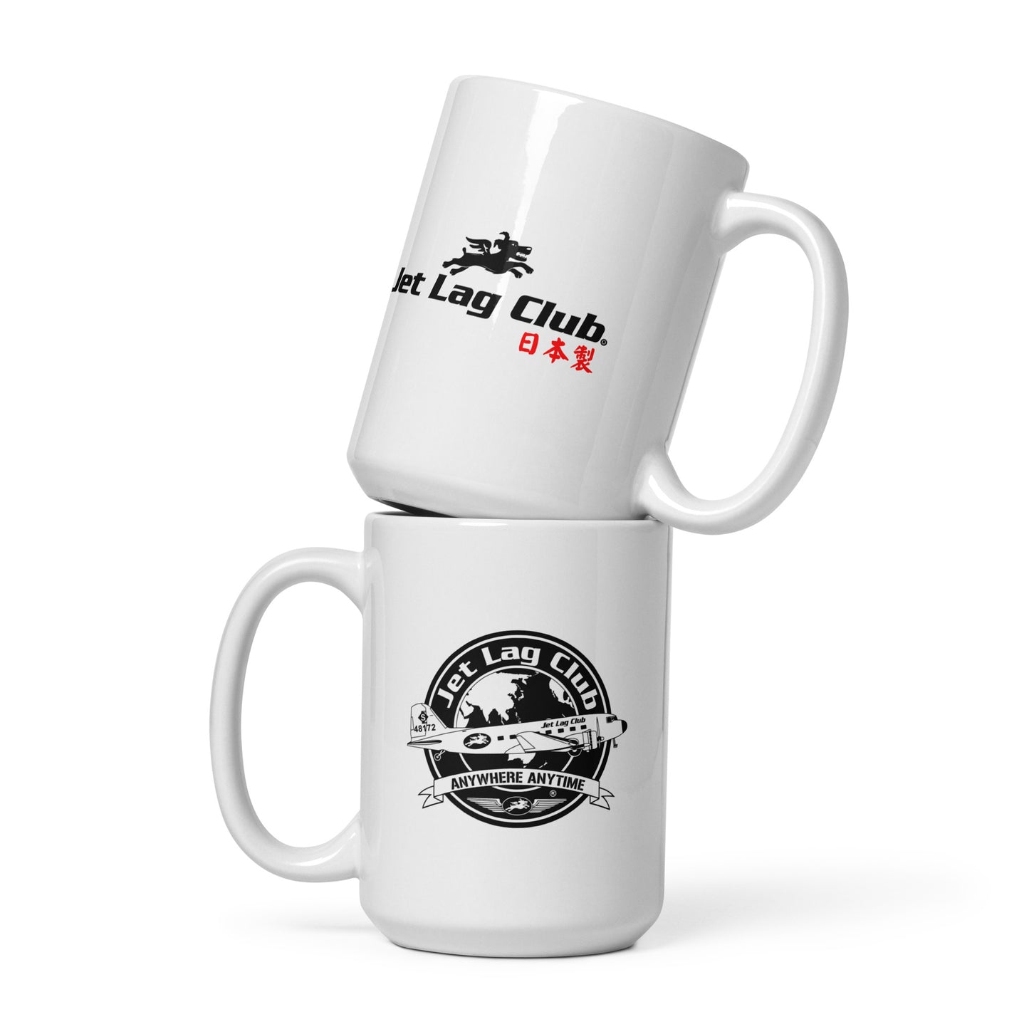 Jet Lag Club® Flying Dogs White Ceramic Mug