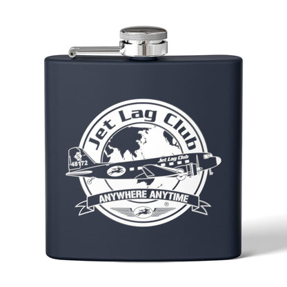 Jet Lag Club® Logo Flask 6oz