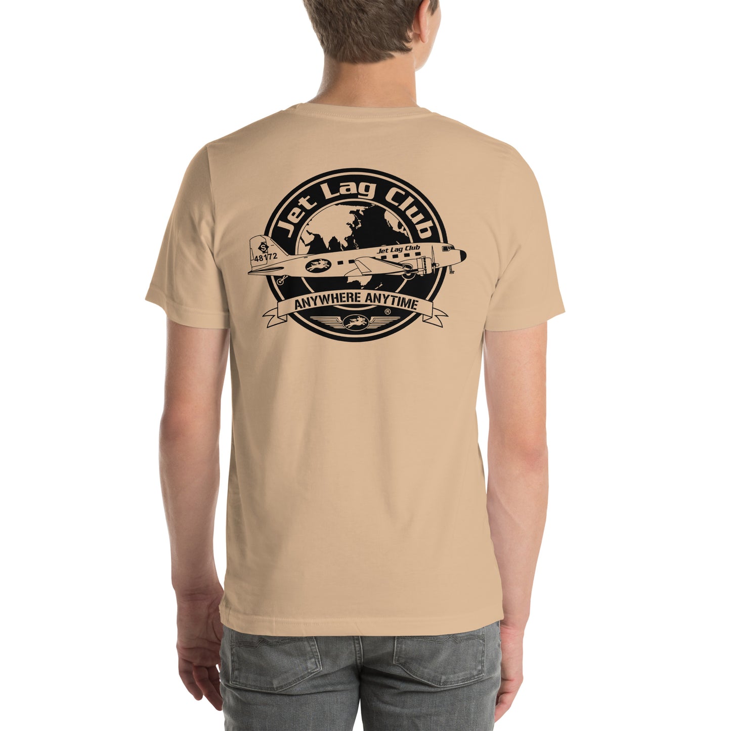Jet Lag Club® Flying Dogs Chest T-shirt