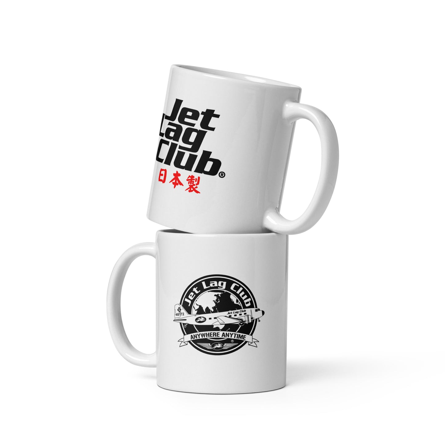 Jet Lag Club® New Wave White Ceramic Mug