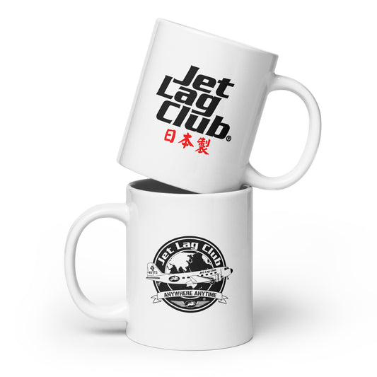 Jet Lag Club® New Wave White Ceramic Mug